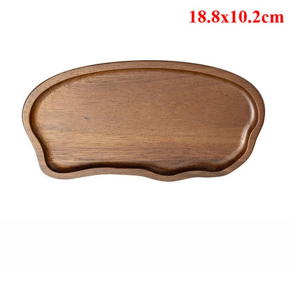 Artisan Wooden Serving Tray – Elegant Coffee, Tea & Fruit Serving Board
