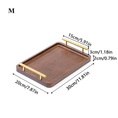 Wooden Serving Tray with Handles | Bamboo Tea & Food Tray