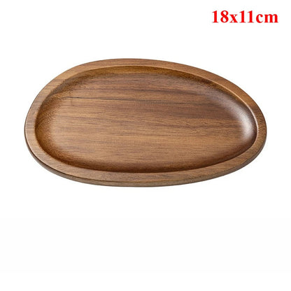 Artisan Wooden Serving Tray – Elegant Coffee, Tea & Fruit Serving Board