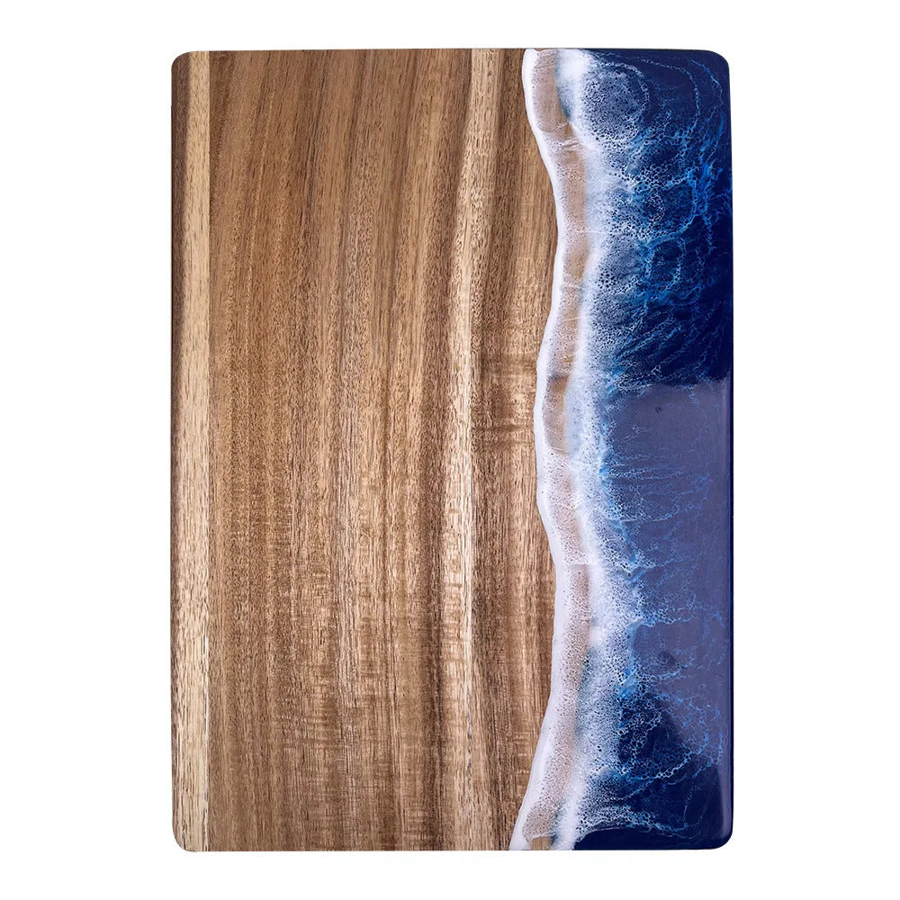 Epoxy Resin River Charcuterie Board | Acacia Wood Serving Board - Decorative Resin River Cutting Board