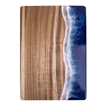 Epoxy Resin River Charcuterie Board | Acacia Wood Serving Board - Decorative Resin River Cutting Board