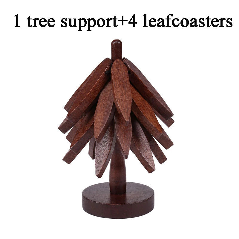 Premium Wooden Trivet for Hot Pots & Pans – Heat Resistant Christmas Tree Kitchen Mat