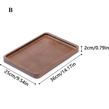 Wooden Serving Tray with Handles | Bamboo Tea & Food Tray