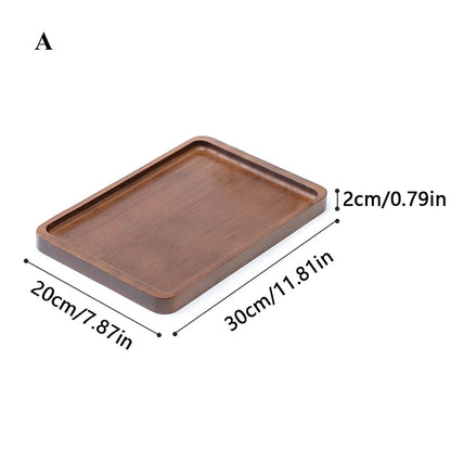 Wooden Serving Tray with Handles | Bamboo Tea & Food Tray