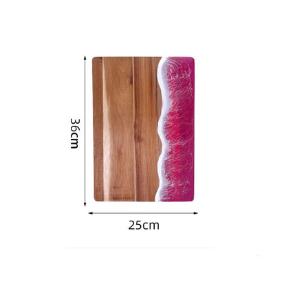 Epoxy Resin River Charcuterie Board | Acacia Wood Serving Board - Decorative Resin River Cutting Board