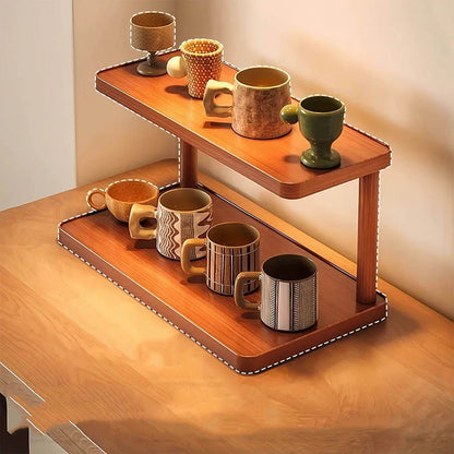 Wooden Kitchen Storage Rack – Multi-Tier Countertop Organizer for Tea, Coffee & Home Essentials