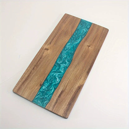 Epoxy Resin River Charcuterie Board | Acacia Wood Serving Board - Decorative Resin River Cutting Board
