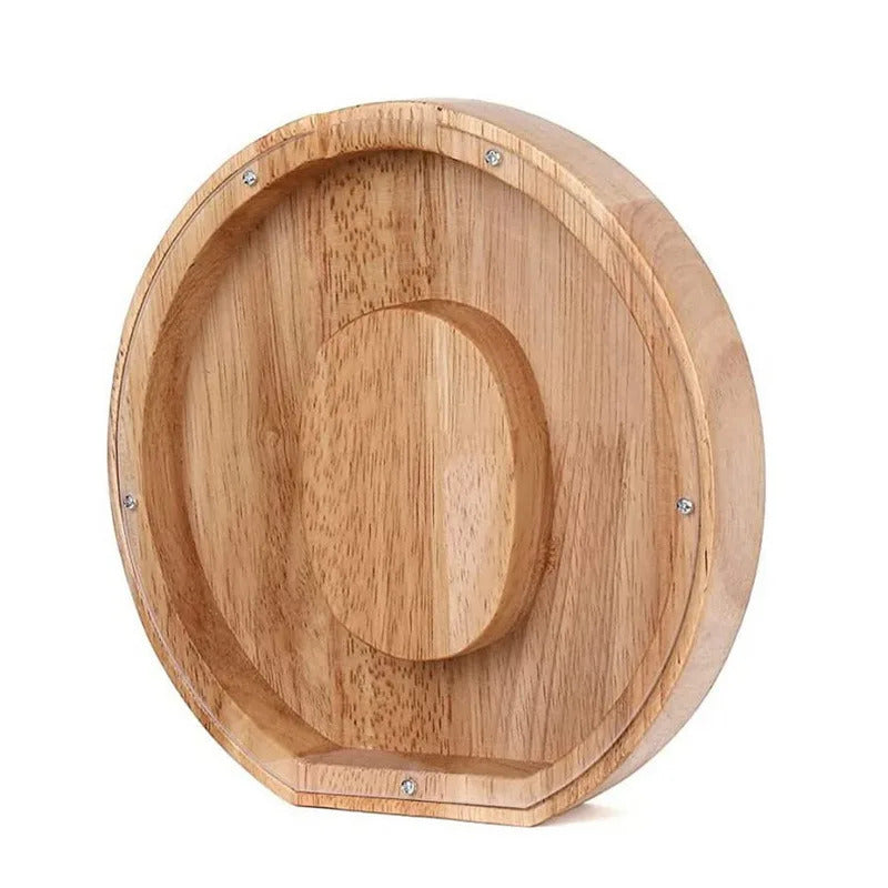 Personalized Wooden Alphabet Piggy Bank – Letter Coin Saving Box for Kids & Home Decor