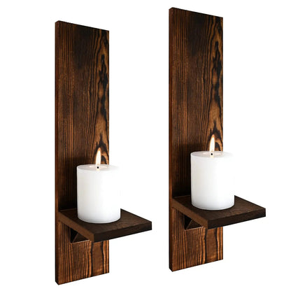 Wooden Wall Sconces for Bedroom, Hallway & Living Room | Rustic Wall Decor