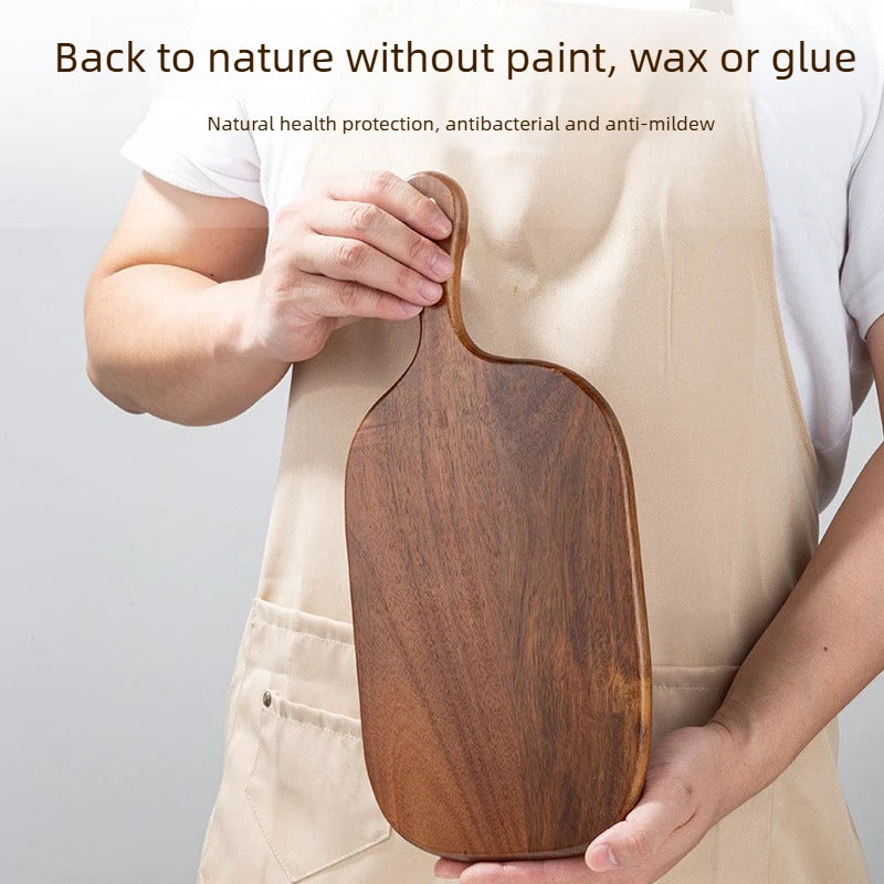 Acacia Wood Cutting Board with Handle | Serving Tray