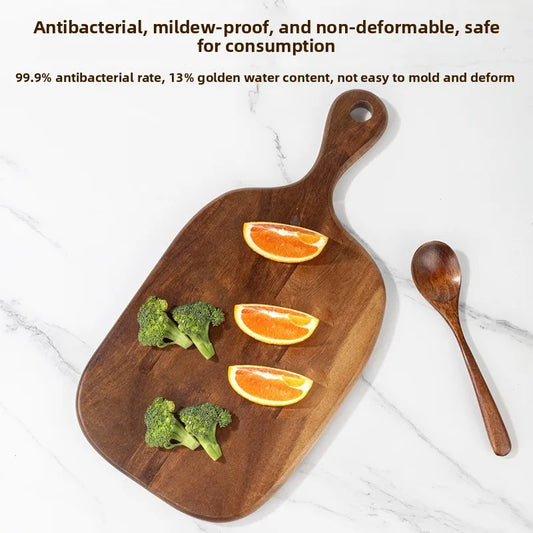Acacia Wood Cutting Board with Handle | Serving Tray