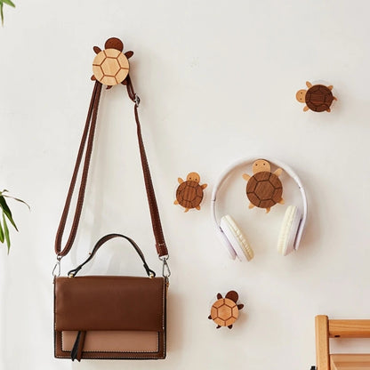 Premium Solid Wood Wall Hooks – Decorative Animal Coat & Kitchen Towel Hanger for Home Organization