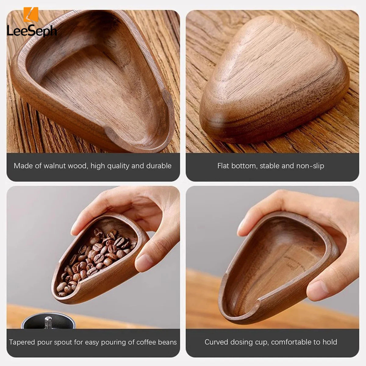 Wooden Coffee Bean Dosing Cup | Barista Spray Bottle Set