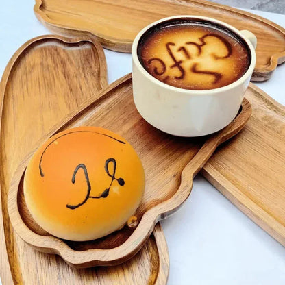 Japanese Wooden Tea Serving Tray – Solid Wood Tea, Coffee, Fruit & Dessert Serving Platter