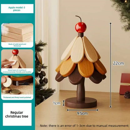 Wooden Christmas Tree Trivet Set – Heat Resistant Pot Holder, Kitchen Placemat & Decorative Coaster