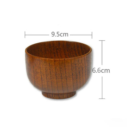Premium Japanese Jujube Wood Bowl – Wooden Rice, Salad & Noodle Serving Bowl