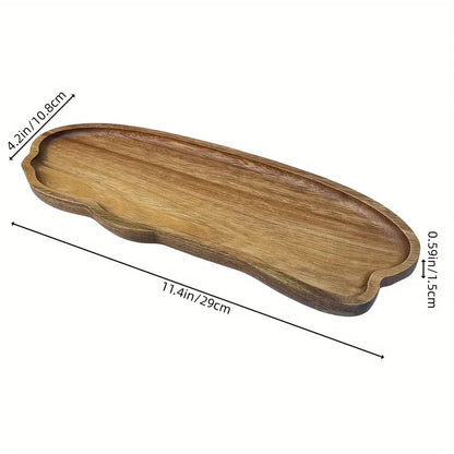 Japanese Wooden Tea Serving Tray – Solid Wood Tea, Coffee, Fruit & Dessert Serving Platter