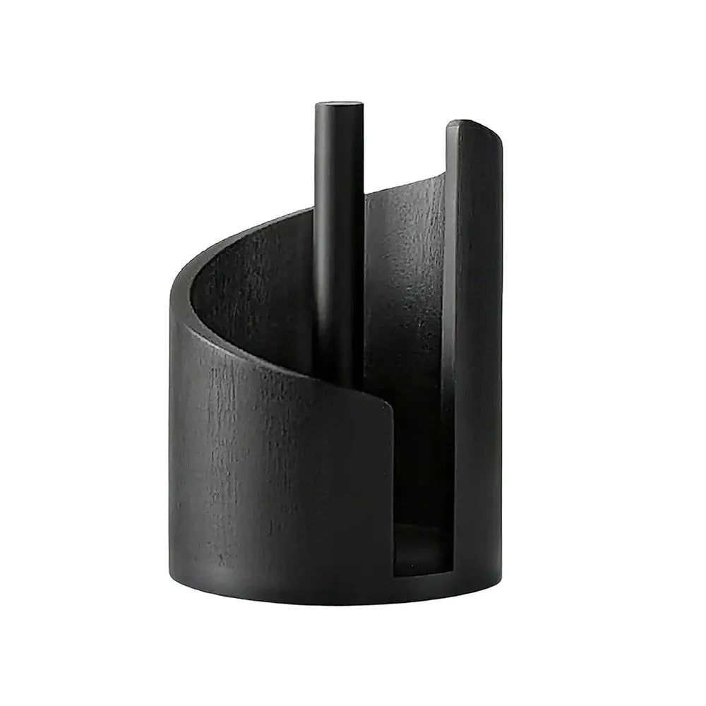 Wooden Paper Towel Holder – Freestanding Countertop Kitchen Roll Stand with Storage Base
