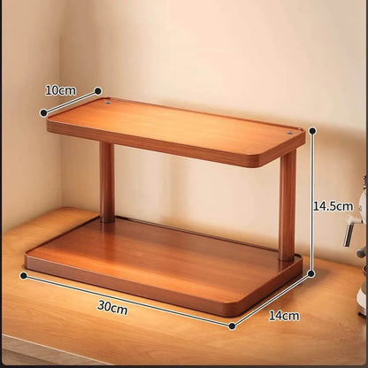 Wooden Kitchen Storage Rack – Multi-Tier Countertop Organizer for Tea, Coffee & Home Essentials