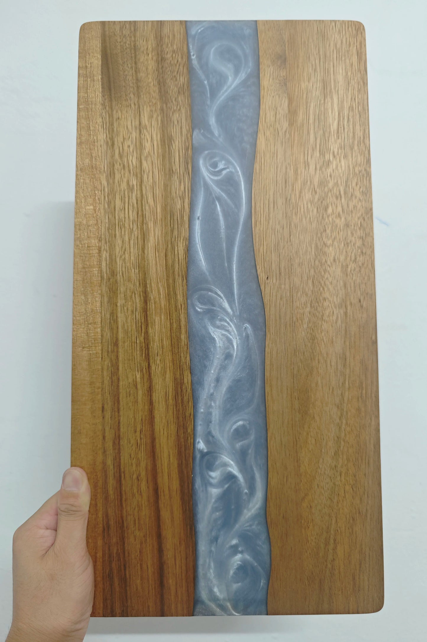 Epoxy Resin River Charcuterie Board | Acacia Wood Serving Board - Decorative Resin River Cutting Board
