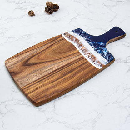 Artistic board styled on kitchen table with natural light