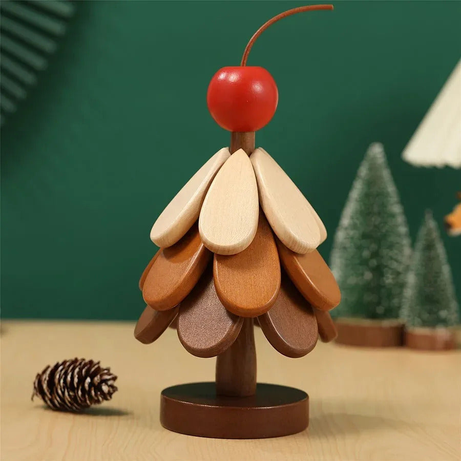 Wooden Christmas Tree Trivet Set – Heat Resistant Pot Holder, Kitchen Placemat & Decorative Coaster